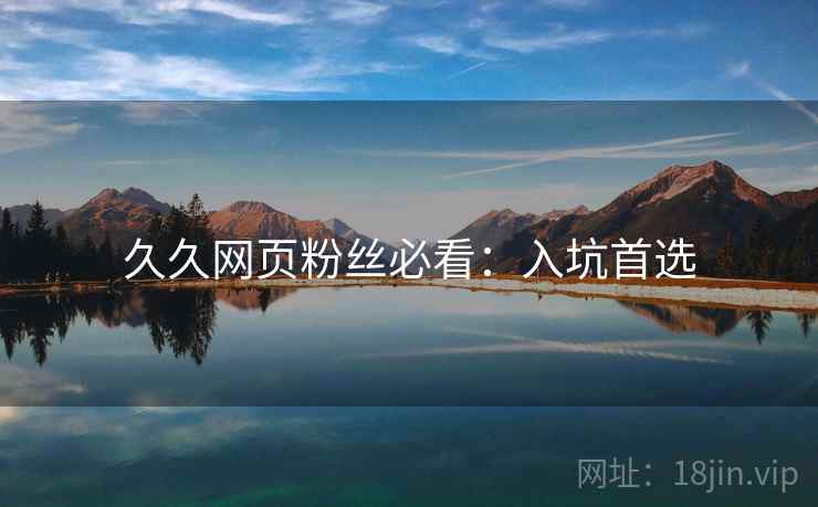 久久网页粉丝必看：入坑首选